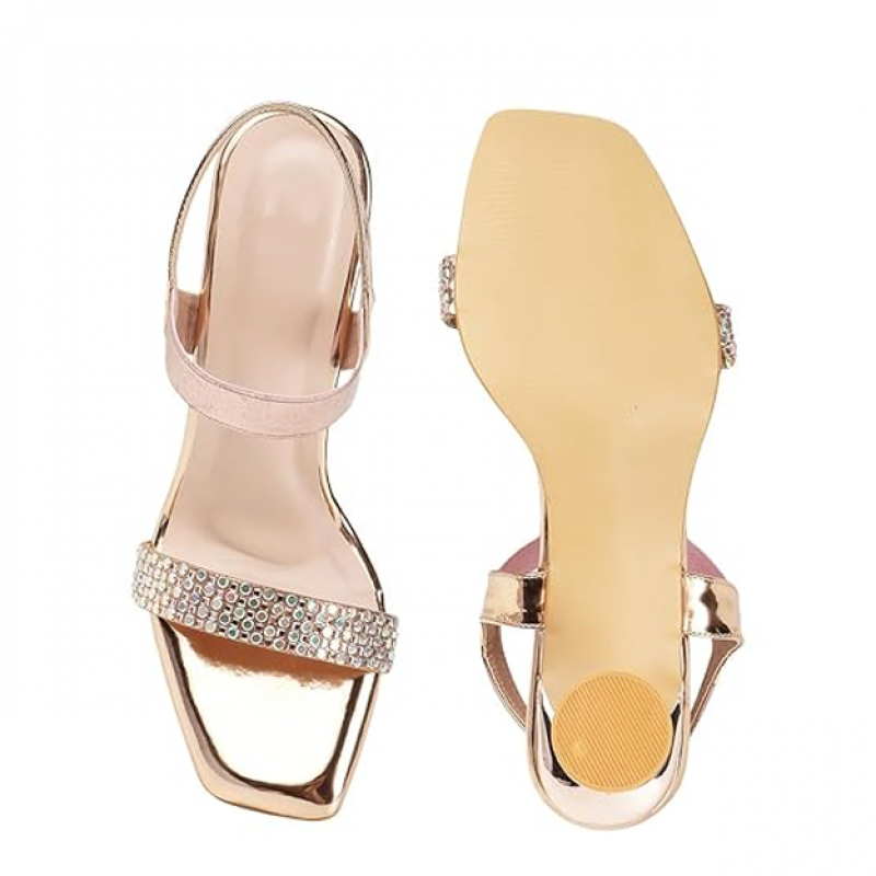 Women Stylish Fashion Embellished Sandals for Outdoor, Party, Wedding and Holidays with Stiletto Heels